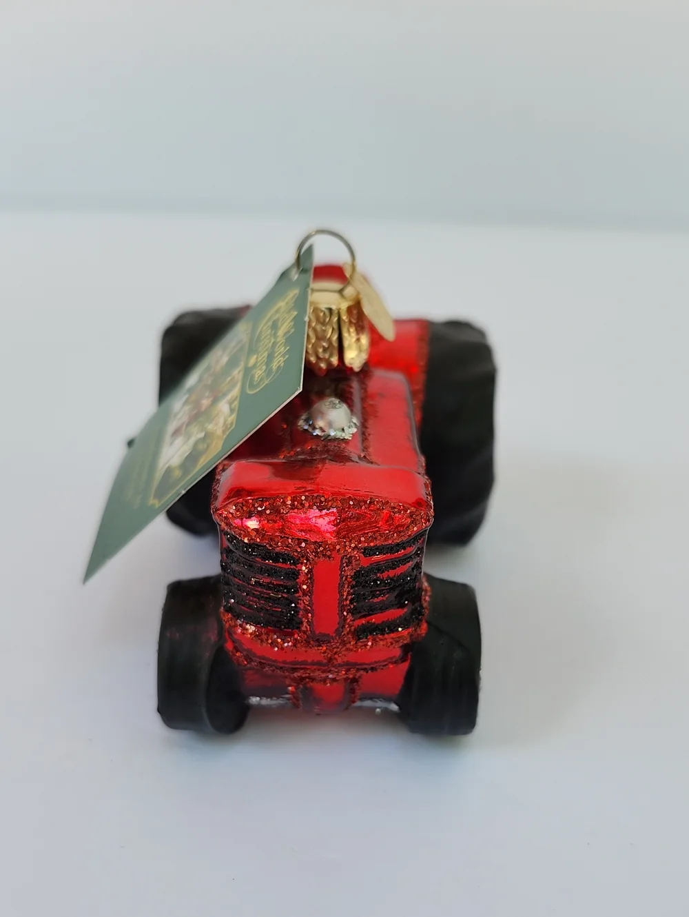 NWT OLD WORLD CHRISTMAS FARM TRACTOR HAND BLOWN ORNAMENT